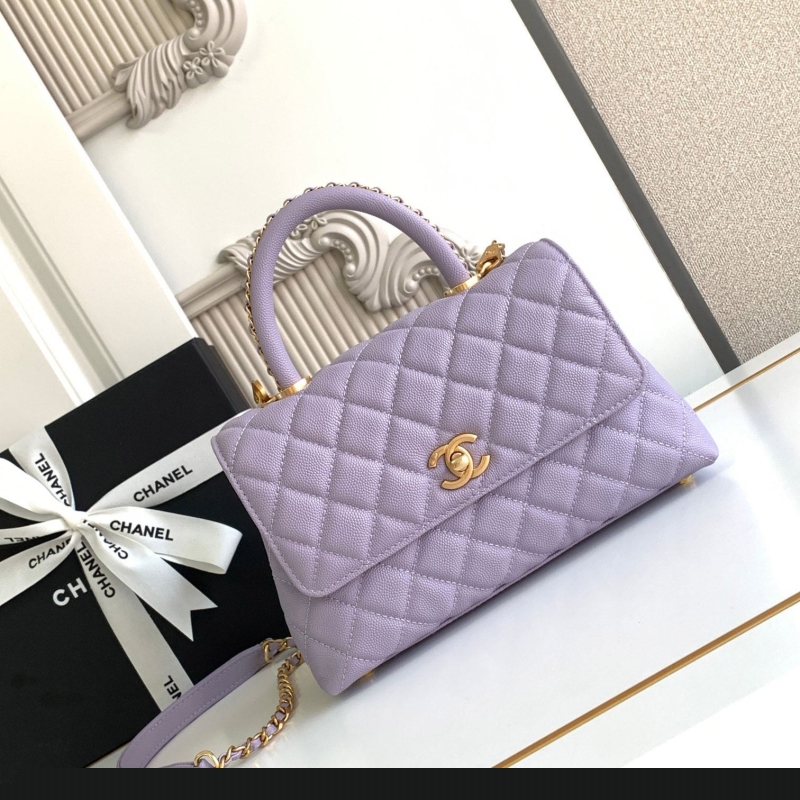Ch*el top handle bags